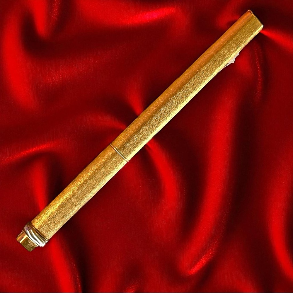 Vintage Genuine Cartier Vendome Oval Gold Plated Ballpoint Pen (VGUC)
